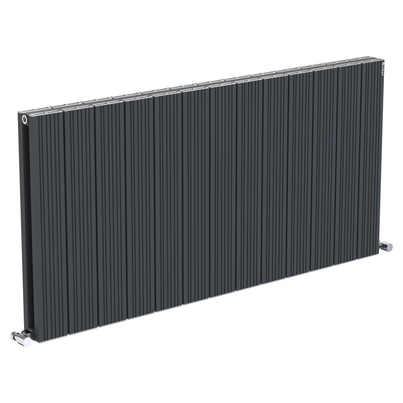 Radyal Tower Bold Double Designer Anthracite Aluminium Horizontal Radiator - 1230 x 600mm Radyal Tower Bold Double Designer Anthracite Aluminium Horizontal Radiator - 1230 x 600mm
