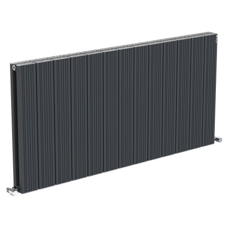Radyal Tower Bold Double Designer Anthracite Aluminium Horizontal Radiator - 1230 x 600mm