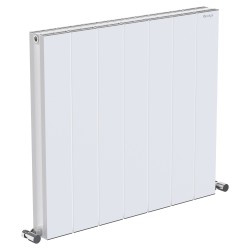 Radyal Tower Double Designer White Aluminium Horizontal Radiator - 660 x 600mm