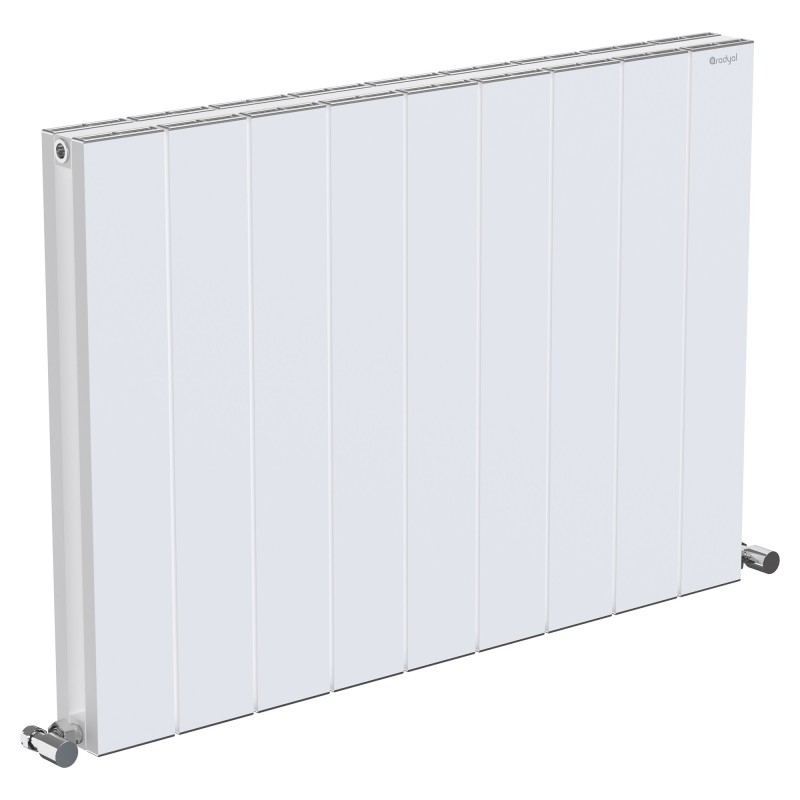 Radyal Tower Double Designer White Aluminium Horizontal Radiator - 850 x 600mm Radyal Tower Double Designer White Aluminium Horizontal Radiator - 850 x 600mm