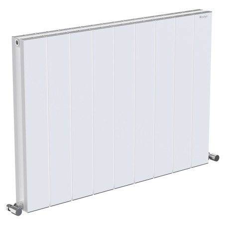 Radyal Tower Double Designer White Aluminium Horizontal Radiator - 850 x 600mm