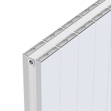 Radyal Tower Double Designer White Aluminium Horizontal Radiator - 850 x 600mm