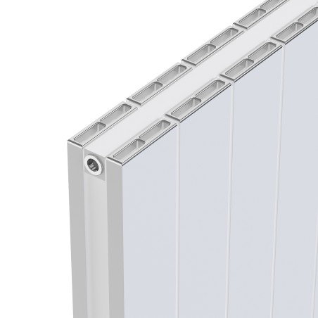 Radyal Tower Double Designer White Aluminium Horizontal Radiator - 1045 x 600mm