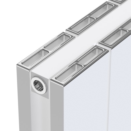 Radyal Tower Double Designer White Aluminium Vertical Radiator - 375 x 1800mm