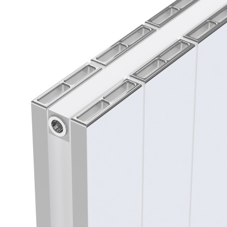 Radyal Tower Double Designer White Aluminium Vertical Radiator - 565 x 1800mm