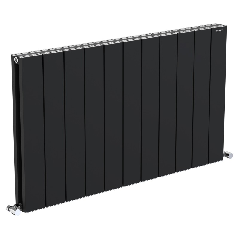 Radyal Tower Double Designer Black Aluminium Horizontal Radiator - 1040 x 600mm Radyal Tower Double Designer Black Aluminium Horizontal Radiator - 1040 x 600mm