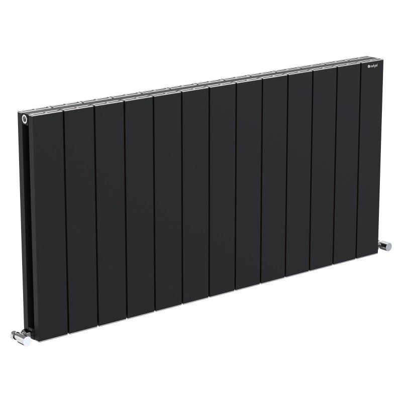Radyal Tower Double Designer Black Aluminium Horizontal Radiator - 1230 x 600mm Radyal Tower Double Designer Black Aluminium Horizontal Radiator - 1230 x 600mm