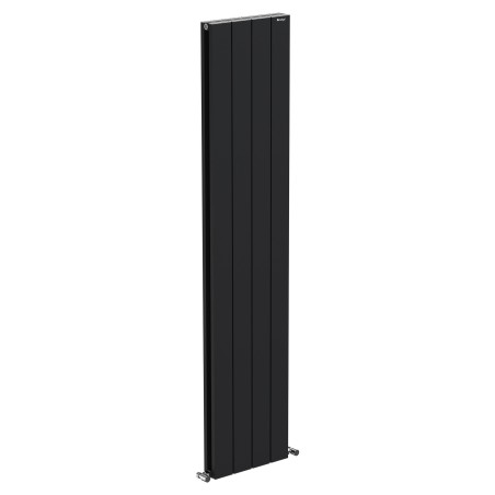 Radyal Tower Double Designer Black Aluminium Vertical Radiator - 380 x 1800mm