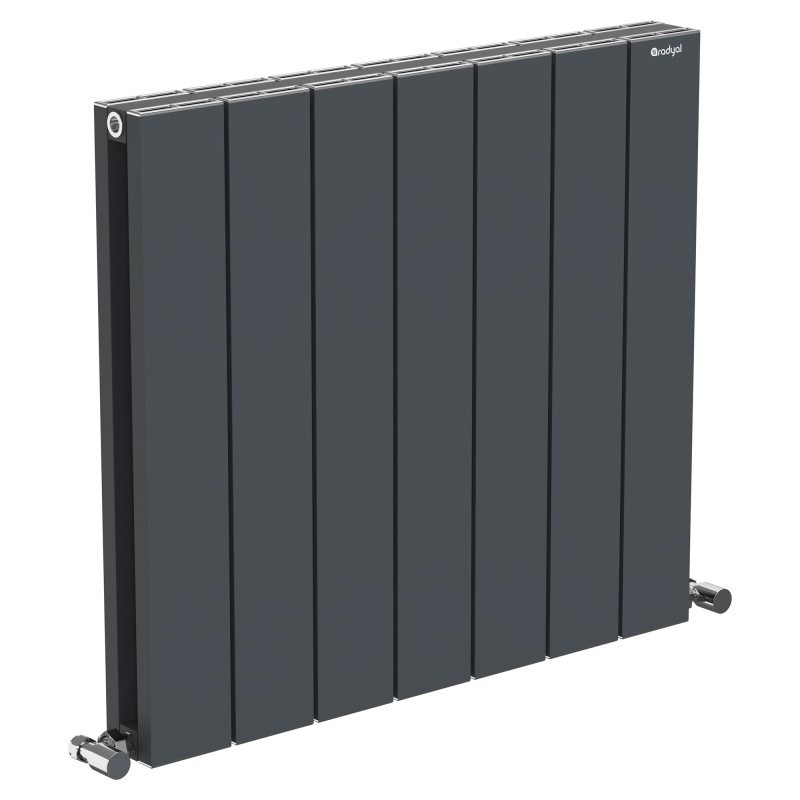 Radyal Tower Double Designer Anthracite Aluminium Horizontal Radiator - 660 x 600mm Radyal Tower Double Designer Anthracite Aluminium Horizontal Radiator - 660 x 600mm