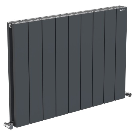 Radyal Tower Double Designer Anthracite Aluminium Horizontal Radiator - 850 x 600mm