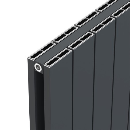 Radyal Tower Double Designer Anthracite Aluminium Horizontal Radiator - 1045 x 600mm