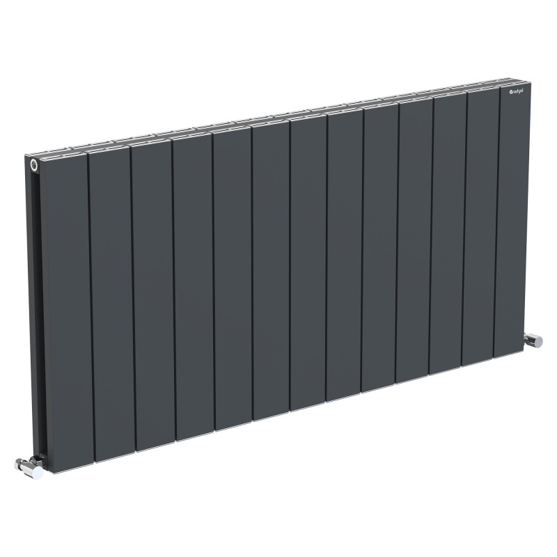 Radyal Tower Double Designer Anthracite Aluminium Horizontal Radiator - 1235 x 600mm Radyal Tower Double Designer Anthracite Aluminium Horizontal Radiator - 1235 x 600mm