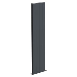 Radyal Tower Double Designer Anthracite Aluminium Vertical Radiator - 375 x 1800mm
