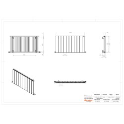 Radyal Tower Single Designer Anthracite Aluminium Horizontal Radiator - 1040 x 600mm