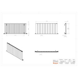 Radyal Tower Single Designer Anthracite Aluminium Horizontal Radiator - 1230 x 600mm