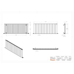 Radyal Tower Single Designer Anthracite Aluminium Horizontal Radiator - 1420 x 600mm