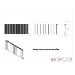 Radyal Tower Double Designer White Aluminium Horizontal Radiator - 1420 x 600mm