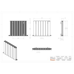 Radyal Tower Double Designer Anthracite Aluminium Horizontal Radiator - 660 x 600mm