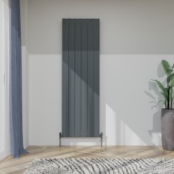 Radyal Tower Single Designer Anthracite Aluminium Vertical Radiator - 565 x 1800mm