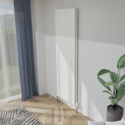 Radyal Tower Bold Double Designer White Aluminium Vertical Radiator - 565 x 1800mm