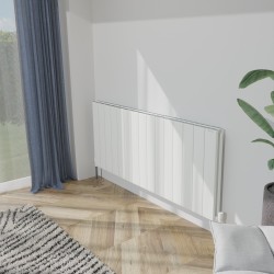 Radyal Tower Double Designer White Aluminium Horizontal Radiator - 1420 x 600mm