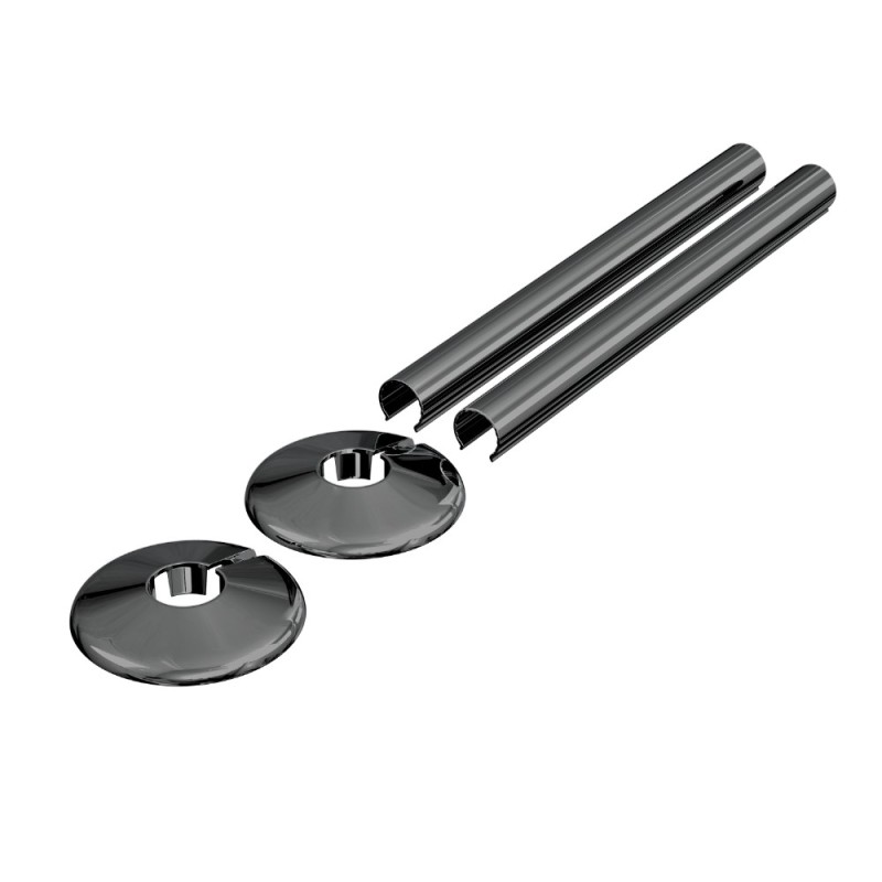 200mm Black Nickel "Snap On" Radiator Pipe & Collars 200mm Black Nickel "Snap On" Radiator Pipe & Collars