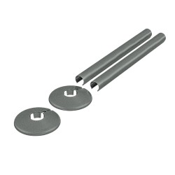 200mm Pewter "Snap On" Radiator Pipe & Collars