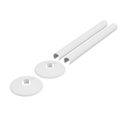 200mm White "Snap On" Radiator Pipe & Collars