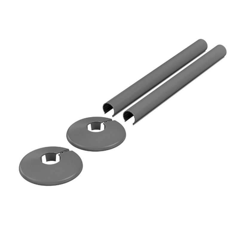 200mm Anthracite "Snap On" Radiator Pipe & Collars 200mm Anthracite "Snap On" Radiator Pipe & Collars