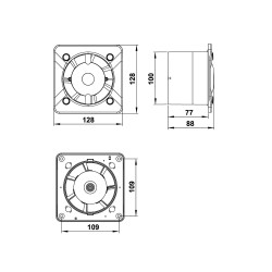 100mm Turbo Bathroom Extractor Fan with Timer – White Cover