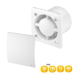 100mm Turbo Bathroom Extractor Fan with Timer – White Cover