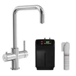 Chrome 3-in-1 Instant Boiling Water Kitchen Tap – 2.4L Digital Boiler, Filter & 360° Swivel