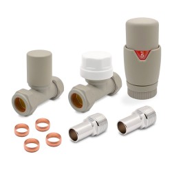 Cappuccino Thermostatic Radiator Valves Straight