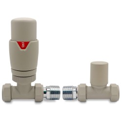 Cappuccino Thermostatic Radiator Valves Straight