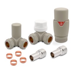 Cappuccino Thermostatic Radiator Valves Corner