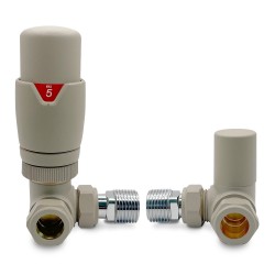 Cappuccino Thermostatic Radiator Valves Corner