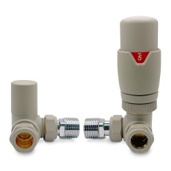 Cappuccino Thermostatic Radiator Valves Corner