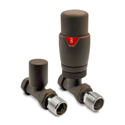 Mocha Thermostatic Radiator Valves Straight