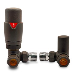 Mocha Thermostatic Radiator Valves Corner