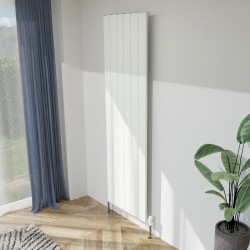 Radyal Tower Single Designer White Aluminium Vertical Radiator - 565 x 1800mm