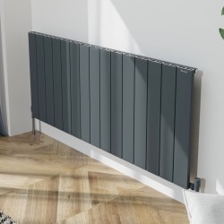 Radyal Tower Single Designer Anthracite Aluminium Horizontal Radiator - 1420 x 600mm