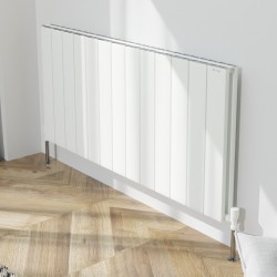 Radyal Tower Double Designer White Aluminium Horizontal Radiator - 1040 x 600mm