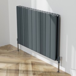 Radyal Tower Double Designer Anthracite Aluminium Horizontal Radiator - 850 x 600mm