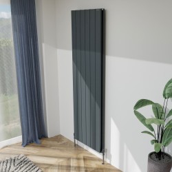 Radyal Tower Double Designer Anthracite Aluminium Vertical Radiator - 565 x 1800mm
