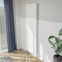 Radyal Tower Bold Double Designer White Aluminium Vertical Radiator - 565 x 1800mm