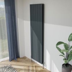 Radyal Tower Bold Double Designer Anthracite Aluminium Vertical Radiator - 565 x 1800mm
