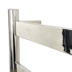 Strata Polished Stainless Steel Flat Bar Dry Electric Towel Rail - 400 x 700mm