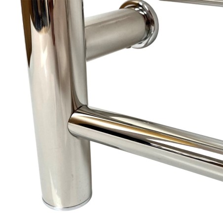 Axis Polished Stainless Steel Dry Electric Heated Towel Shelf - 550 x 660mm