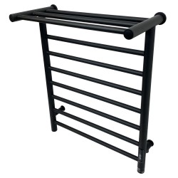 Axis Matt Black Stainless Steel Dry Electric Heated Towel Shelf - 550 x 660mm
