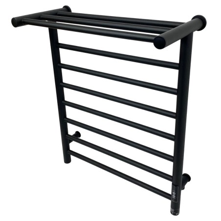 Axis Matt Black Stainless Steel Dry Electric Heated Towel Shelf - 550 x 660mm